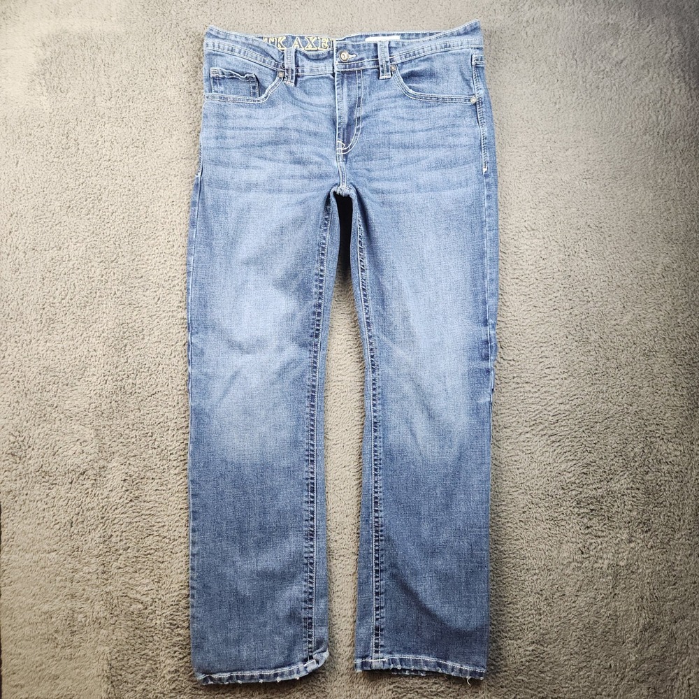 Y2K TK Axel Slim Boot Jeans Men's 36x34 Denim Medium Wash Bootcut Cowboy Denim